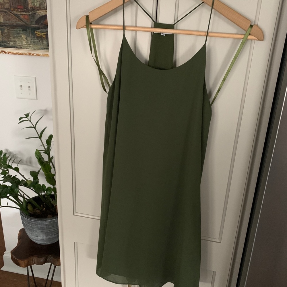 Olive green naked zebra dress size s